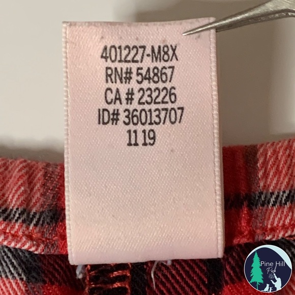 SOLD Victorias Secret Pajama Pants Large Flannel Red Black Plaid Wide Leg EUC - Picture 7 of 10